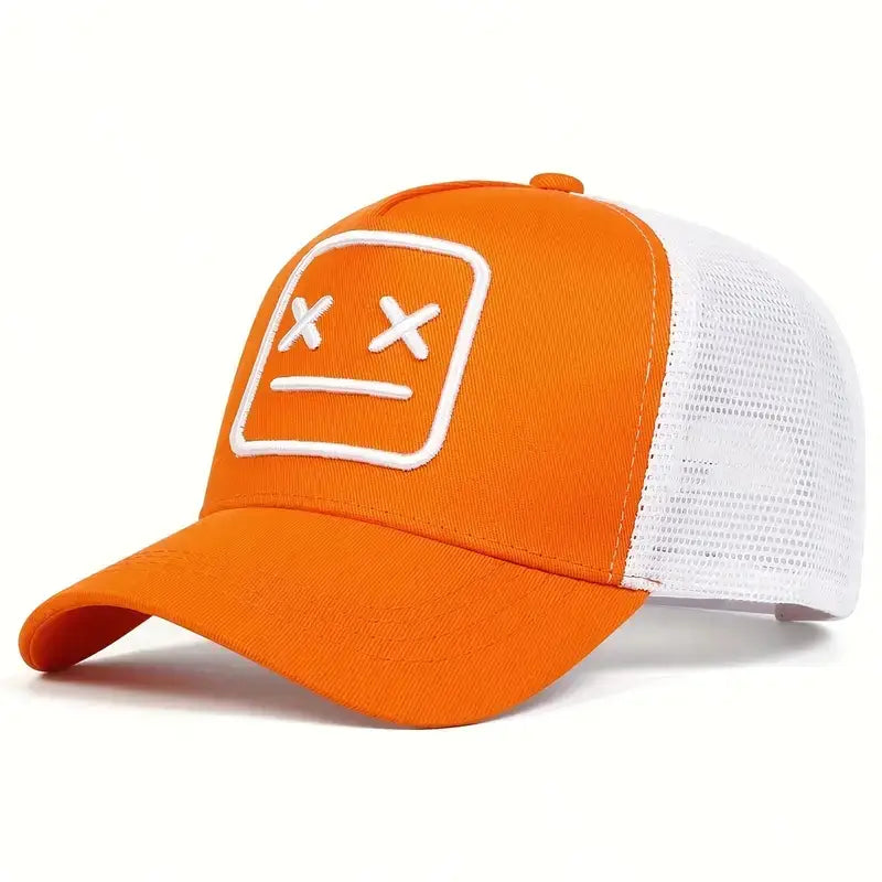 Fashion Robot Embroidered Baseball Hat for Men and Women Hip Hop Spring and Autumn Outdoor Adjustable Casual Hat Sunscreen Hat