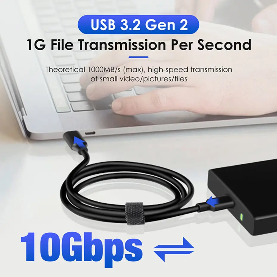 10Gbps USB 3.2 Gen 2 Type C Cable For iPhone 15 Pro Max Macbook iPad Samsung USBC Data Charger 3A Fast charge A To C 1m 2m 3m 5m