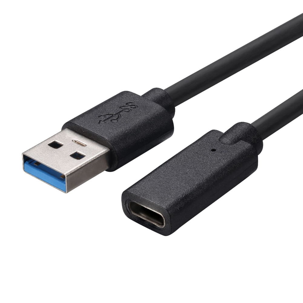 USB 3.0 Male to Type-C Female Extension Cable Compatible with USB C Interface Data Cables Hubs Card Readers and OTG