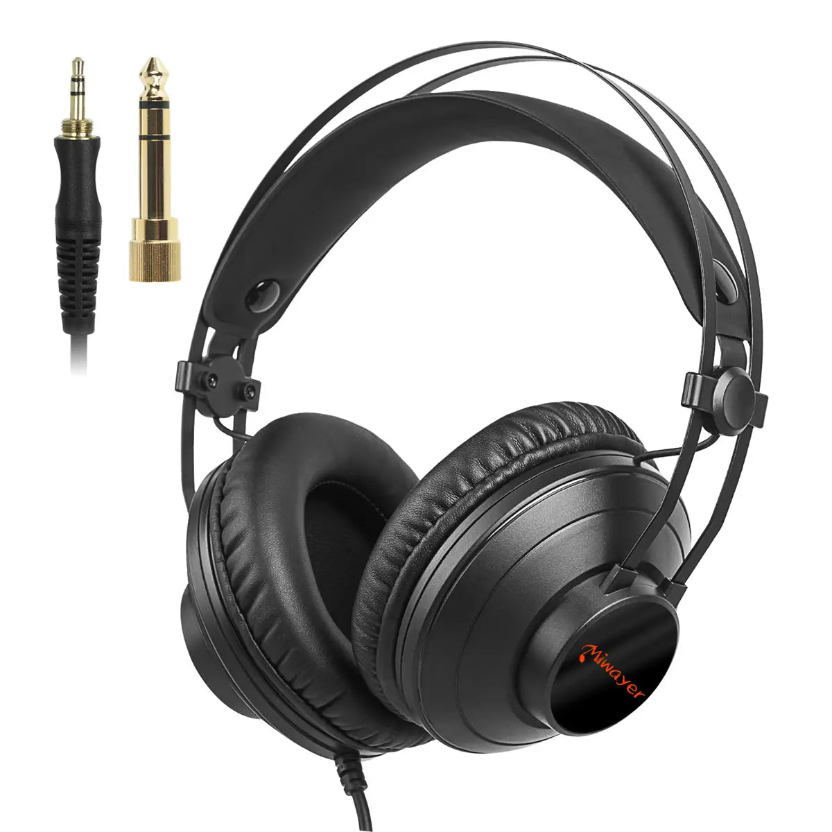 Studio Monitor Headphones Wired Over Ear Audio Recording Monitor Headset Noise lsolation Deep Bass for GuitarCellphone Mixer Amp