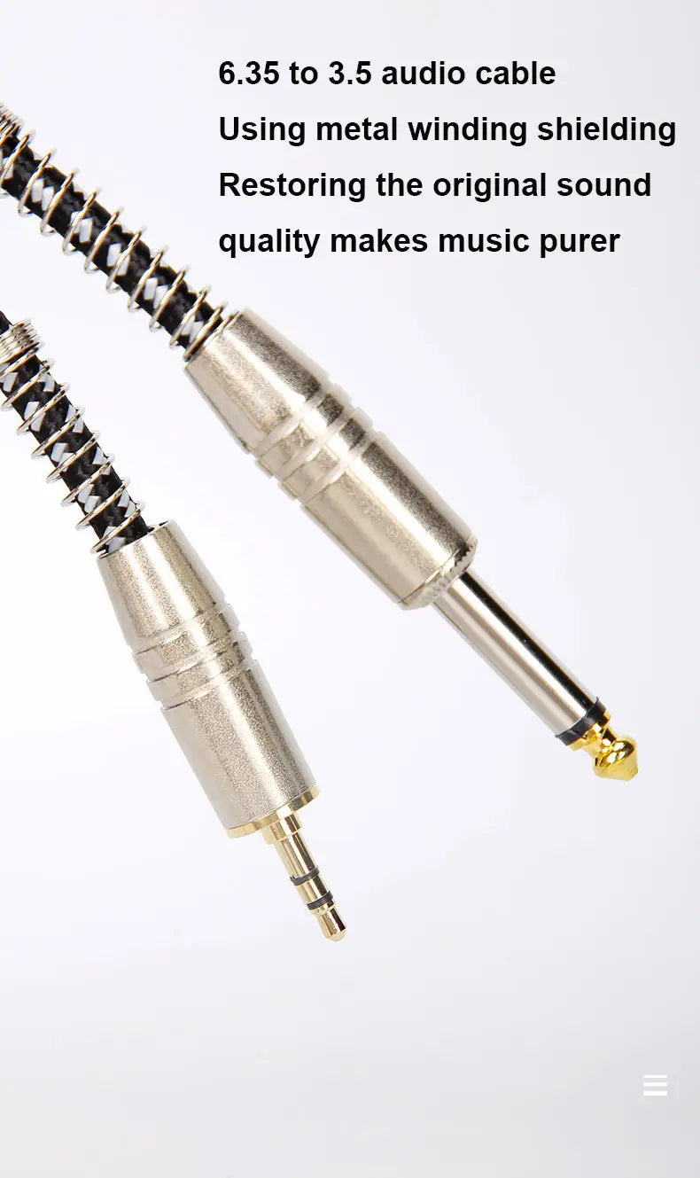 6.5 To 3.5 mm Audio Cable Speaker Electric Guitar Amplifier Electron Instrument Audio Cable 3.5 to 6.35mm Audio Auxiliar Cable