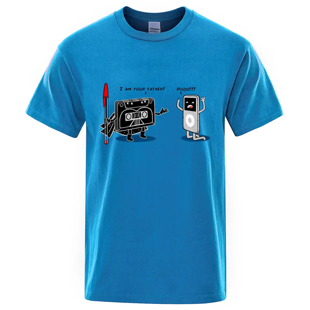 Funny Music Player Male Tops Summer Loose T-Shirt Cotton Crewneck T-Shirt Hip Hop Tee Clothes High Quality T-Shirts Man New