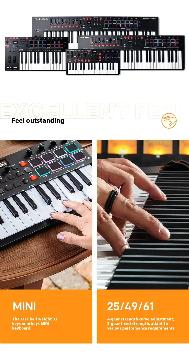 Pro 49 Key USB MIDI Controller Lightweight Plastic Keyboard for Music Orchestration Laptop Interface New Product