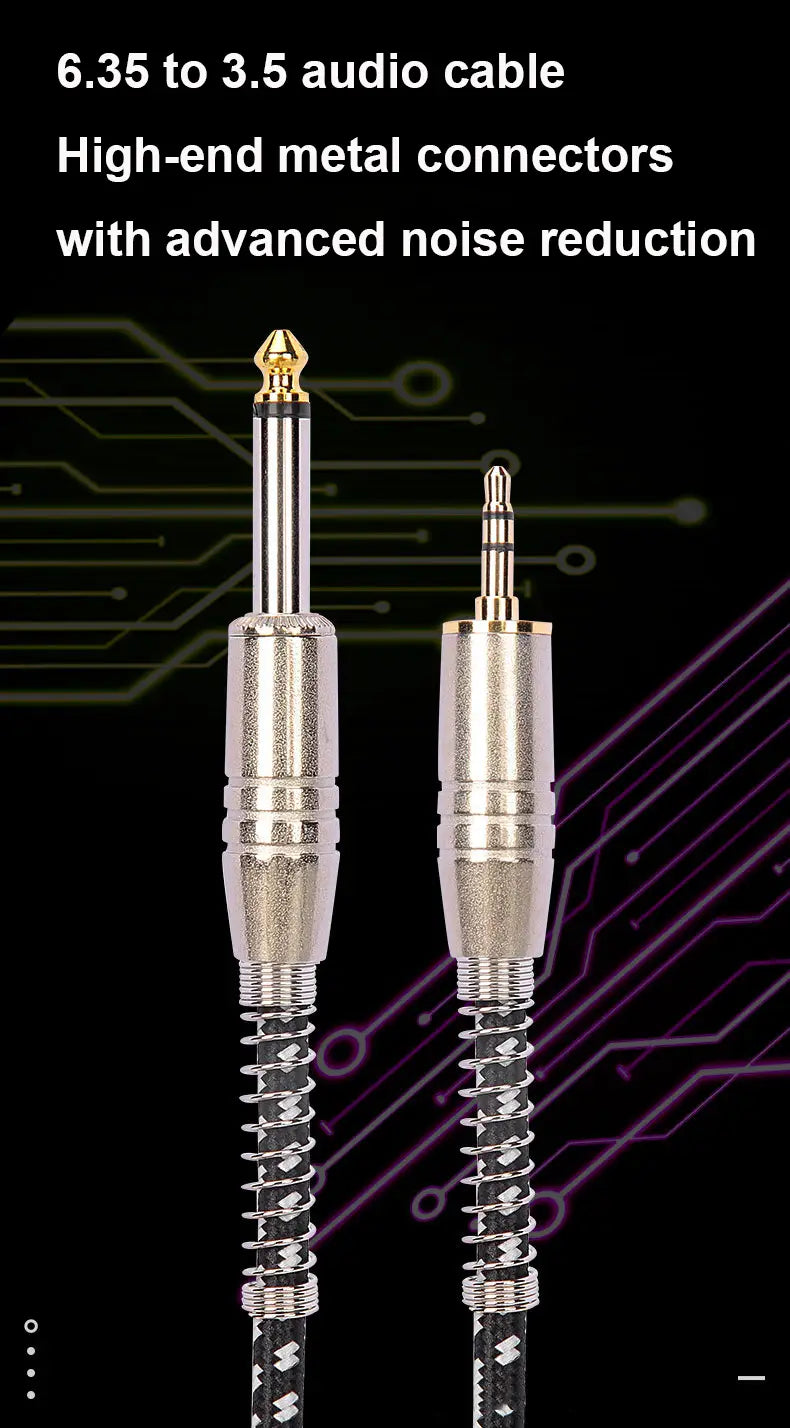 6.5 To 3.5 mm Audio Cable Speaker Electric Guitar Amplifier Electron Instrument Audio Cable 3.5 to 6.35mm Audio Auxiliar Cable
