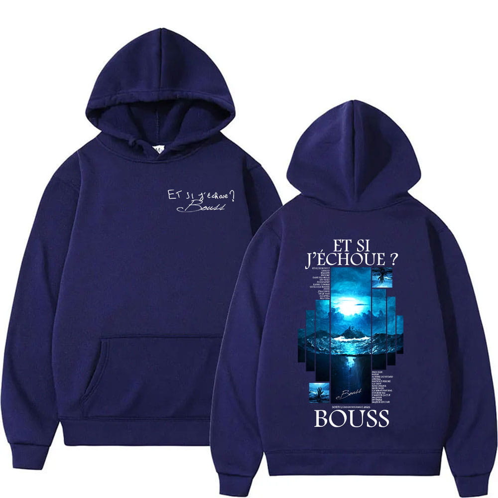 Rapper BOUSS ET SI J’ECHOUE ? Tour 2025 Hoodie Men’s Women Hip Hop Long Sleeve Fashion Oversized Sweatshirts Fleece Streetwear
