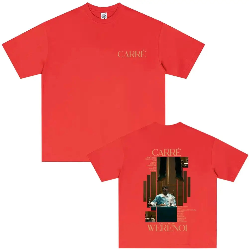 Rapper WeRenoi Carré Album Graphic Print T Shirt Men Women’s Hip Hop Fashion Pop Music T-shirt Summer Male Casual Vintage Tshirt