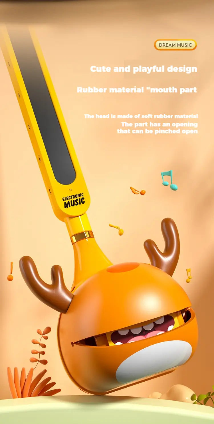 Otamatone Electronic Musical Instrument Portable Synthesizer Toy Deer & Whale Tadpole Piano Music Maker for Kids Beginners Gift