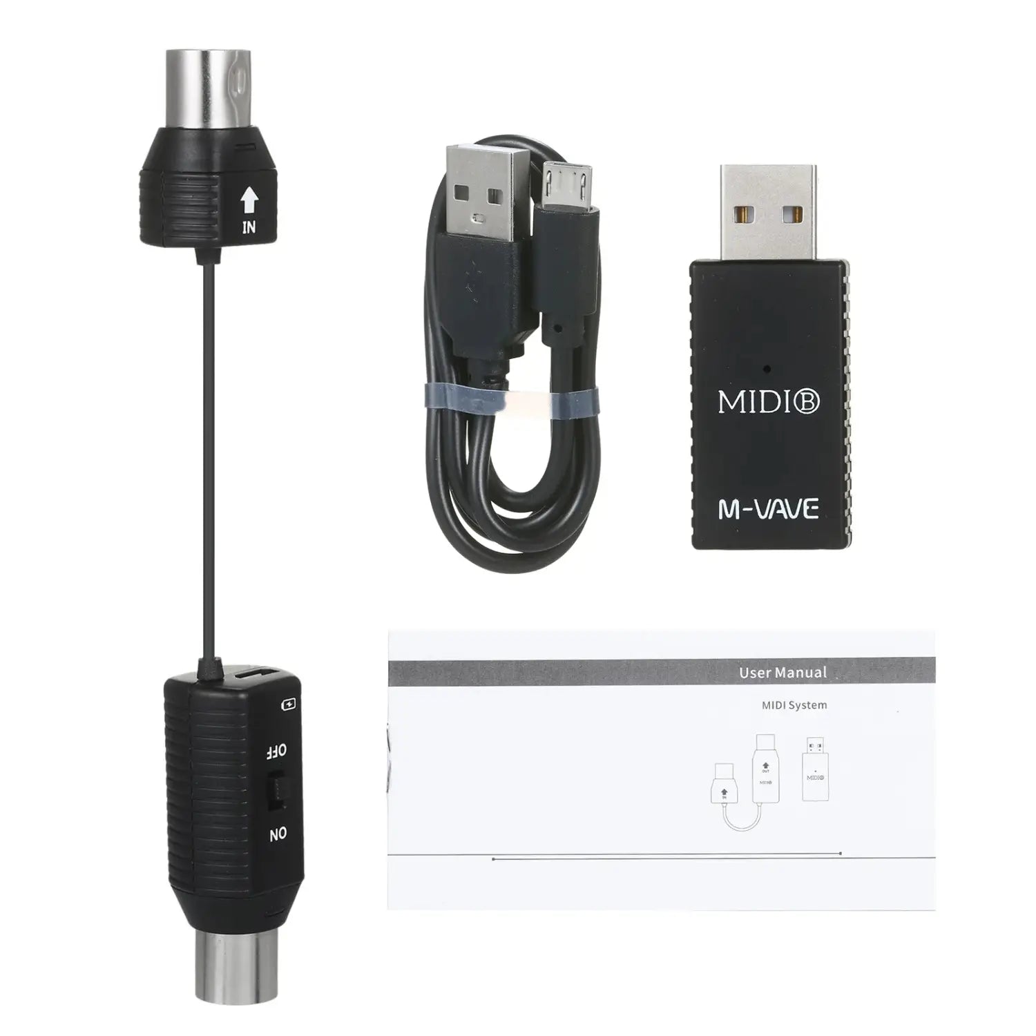 M-VAVE MS1 Mini Wireless Transmission System MIDI System MIDI Wireless Adapter Plu Play Support for Devices with MIDI Interface