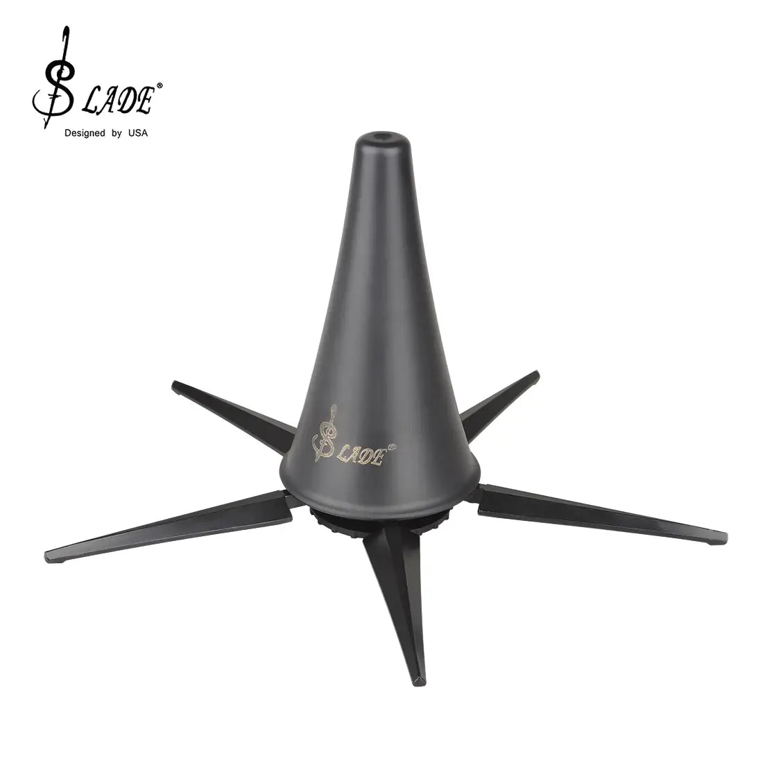 SLADE Clarinet Stand Holder Foldable Clarinet 5-legged Support ABS Bracket Black Metal Stand Woodwind Instrument Accessories