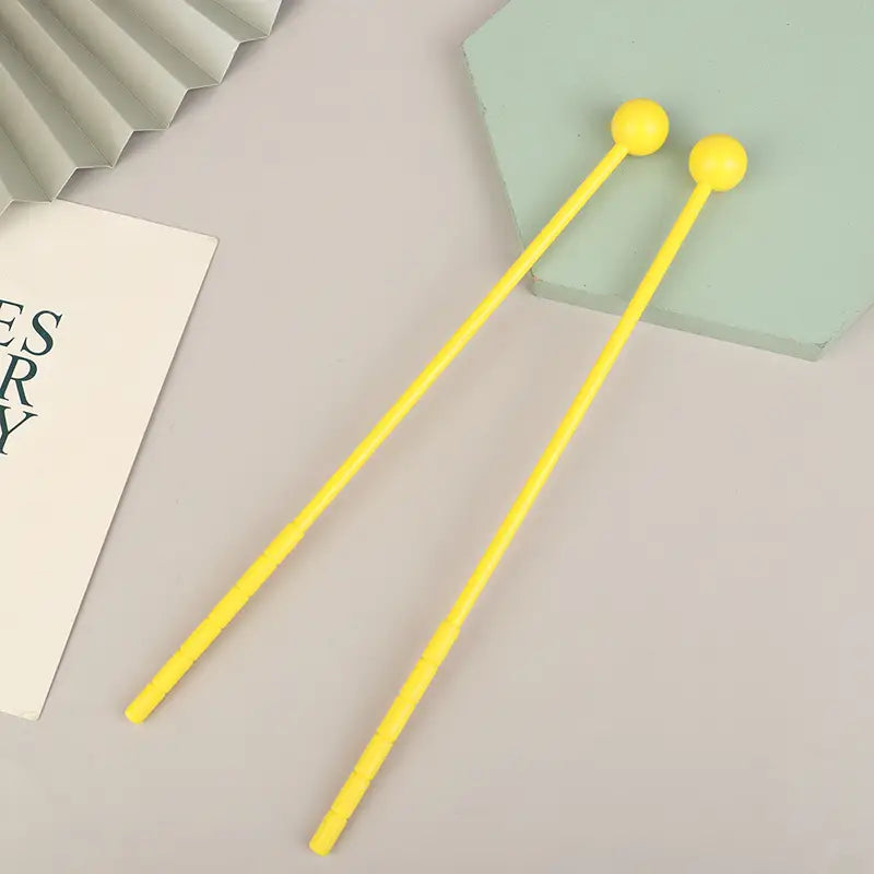 2Pcs 31.0*2.0cm Percussion Drum Sticks Mallets Drumsticks Adults Kids Stick Mallet Plastic Musical Instrument Children’s Toys