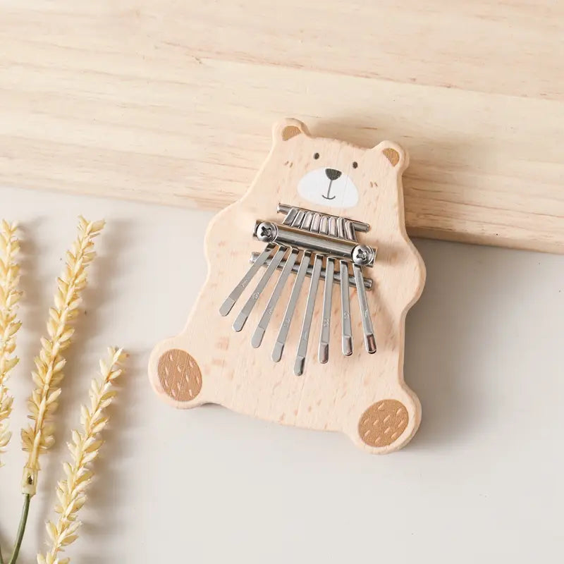 8Key Mini Kalimba Exquisite Finger Piano Baby Montessori Toys Cartoon Bear Thumb Piano Portable Marimba Musical Pendant Toy Gift