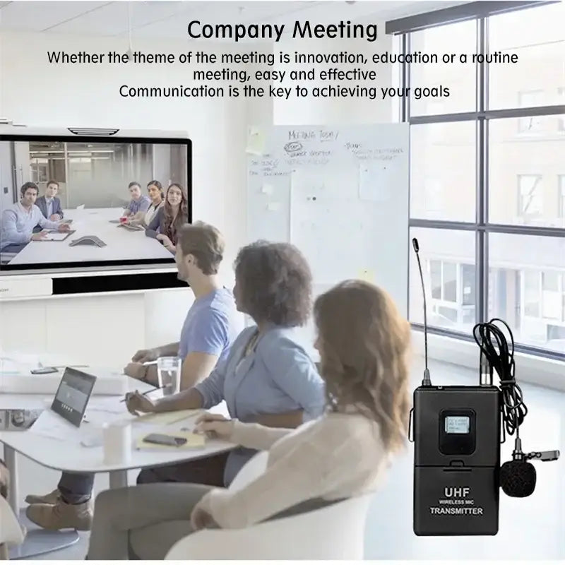 Wireless UHF Microphones with Microphone Receiver for Karaoke Stage Performance Speech Classroom Show Party Hip Hop Micro Phones
