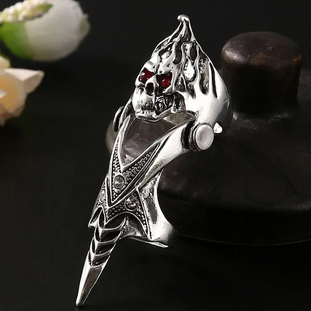 Hip Hop Punk Adjustable Finger Ring Skull Claw Ring Male Female Korean Style Ring Dragon Ring Knuckle Ring Fashion Jewelry