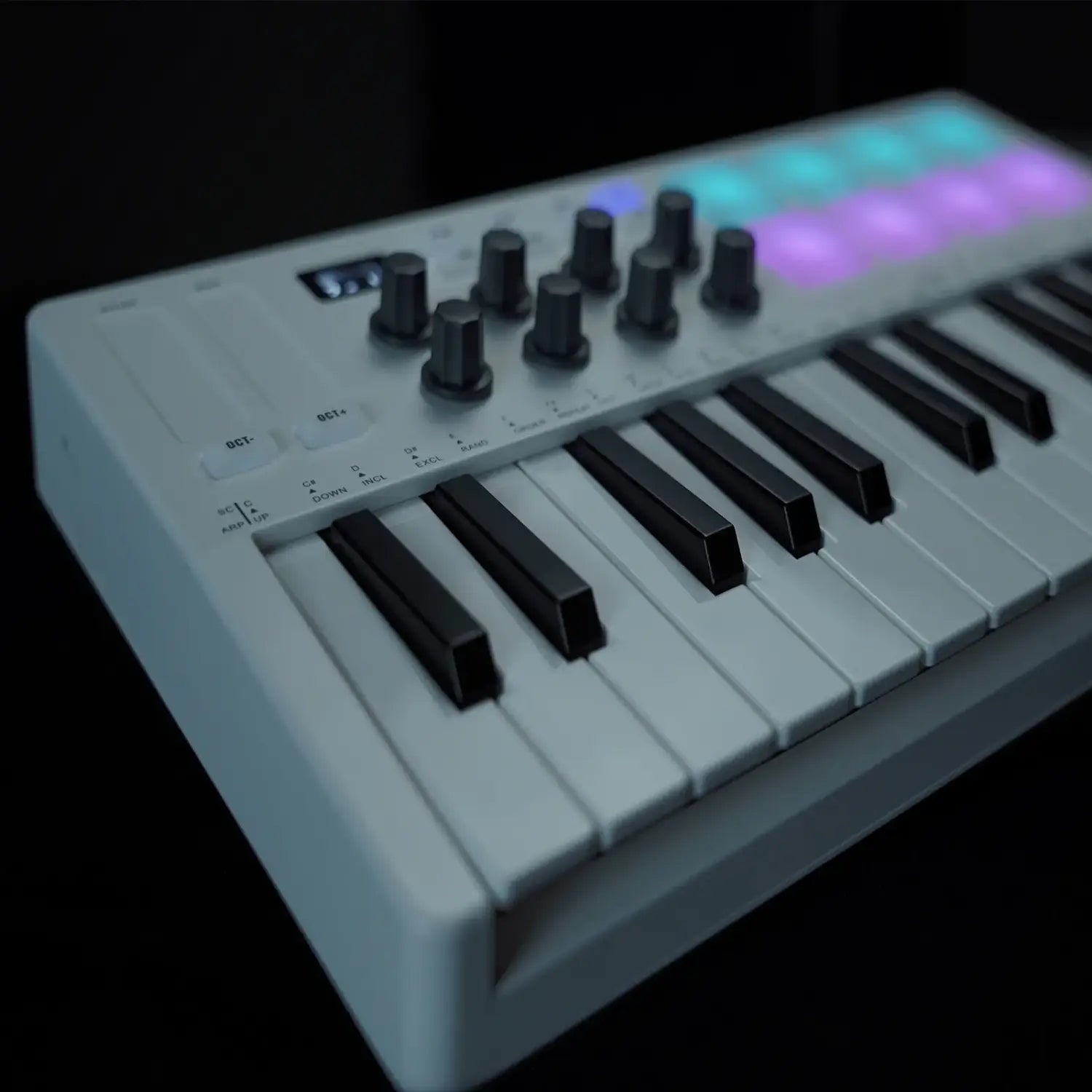 M-VAVE MIDI Controller Keyboard 25-Key Mini Portable USB Keyboard Piano MIDI Keyboard Controller 8 RGB Backlit Pads 8 Knobs