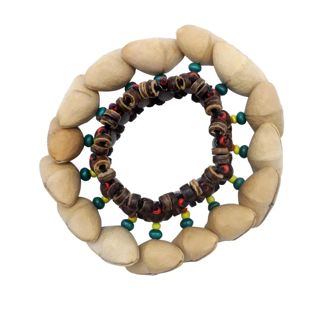 Handbells Handmade Nuts Shell Bracelet Handbell for Djembe African Drum Conga Percussion Accessories Gift Musical Instrument