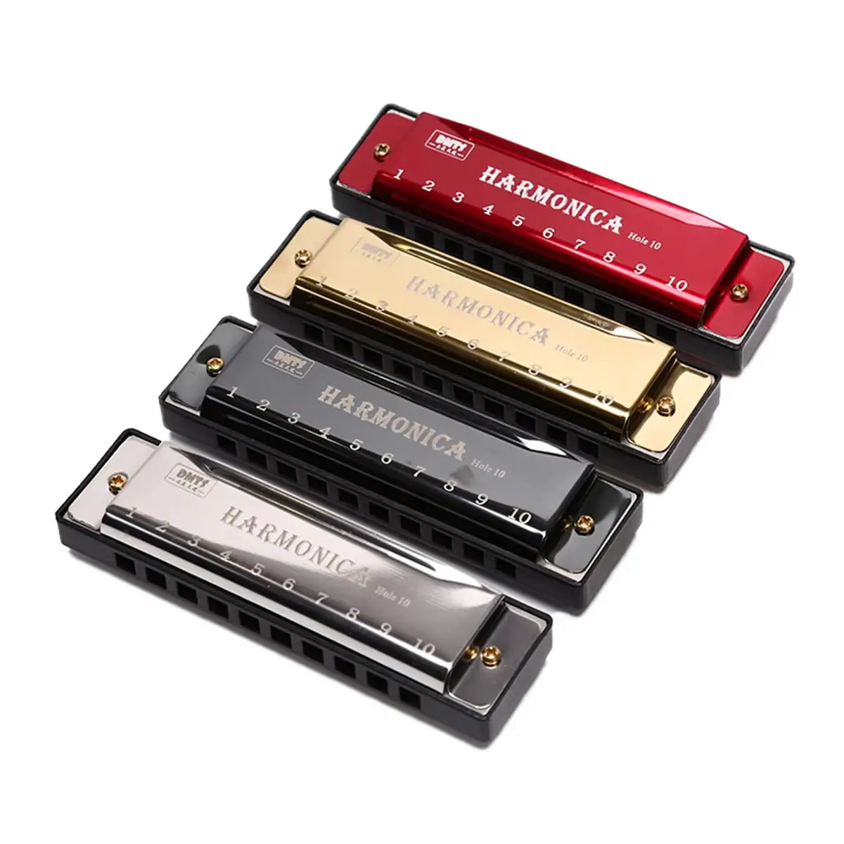 Harmonica 10 Holes Diatonic Key of C Blues Harp Mouth Organ Musical Instrument for Beginners Kids Adults with Storage Case