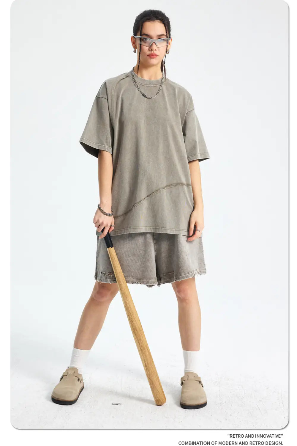 Hip Hop Wax Printing Washing Men’s Short Sleeve Tee Oversized Distressed Round Neck Man Cotton T Shirts Top Quality Raw Edges
