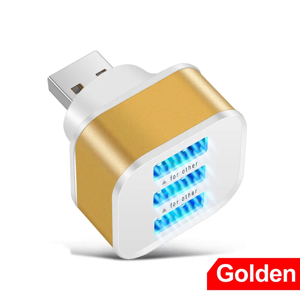 3 Port USB Extender USB2.0 HUB Quick Charge USB Splitter Multiple Interface Car USB Expander Phone Tablet Laptop Charger Adapter