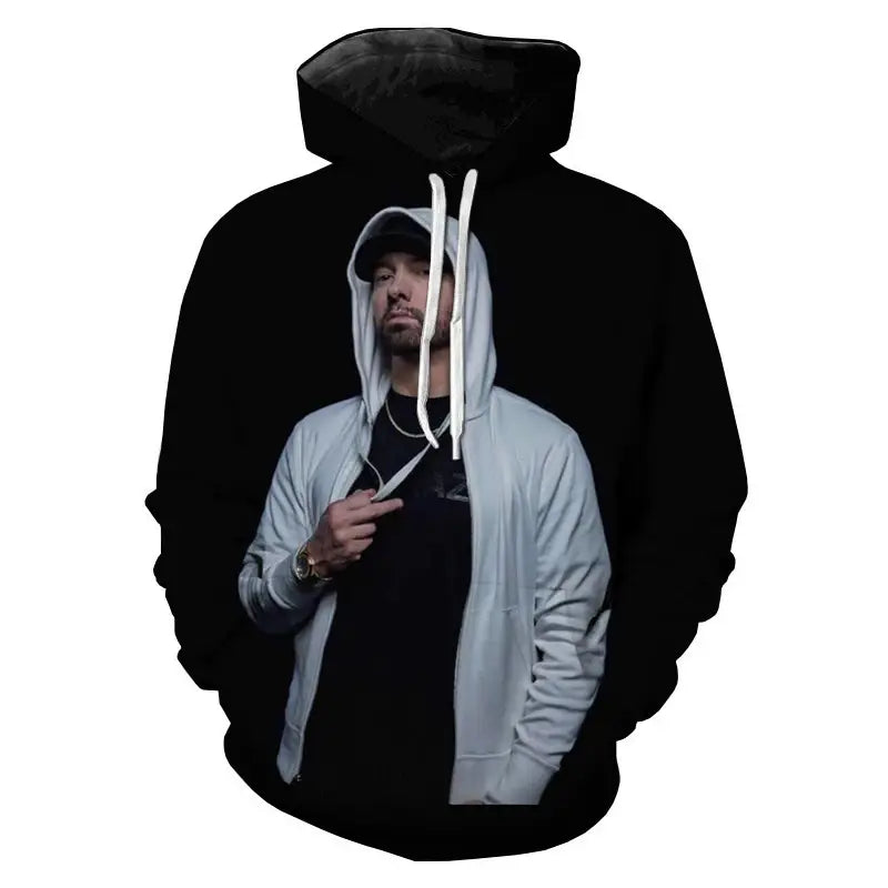 Rapper 3D Printed Eminem Hoodies Hip Hop Long Sleeve Sweatshirts Men Women Hoodie Autumn Hooded for Fashion Pullovers