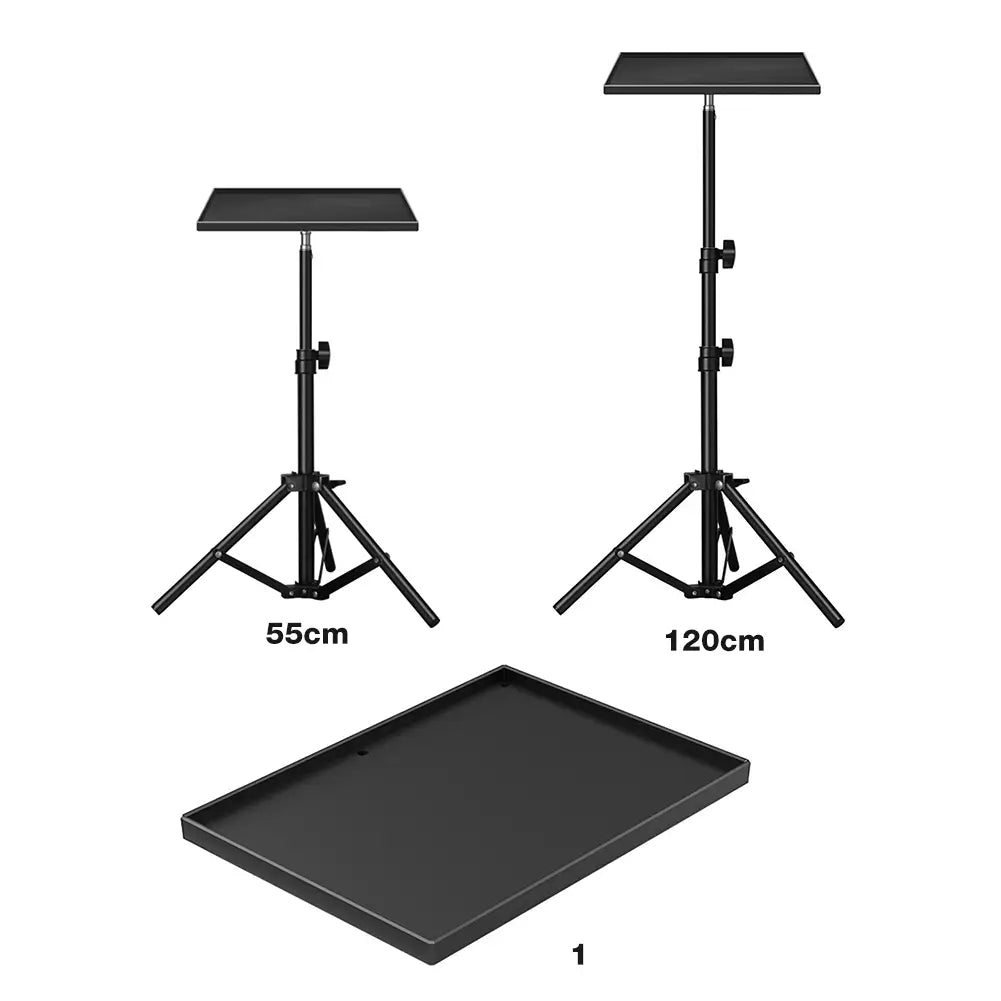 Projectors Tray 1/4inch Thread Tripod Tray Height Adjustable DJ Equipment Holder Telescopic Rod Standing for Projector Monitors