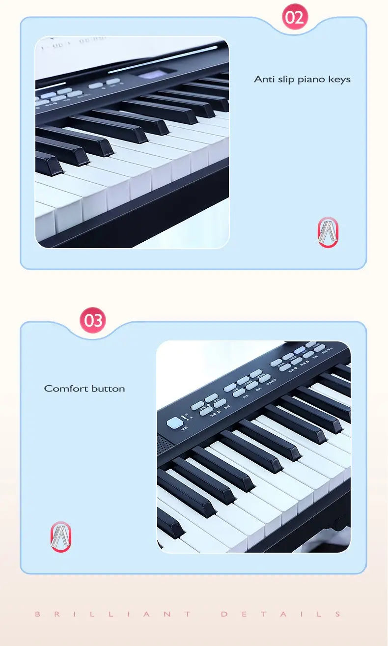 Folding Adult Electronic Piano 88 Keys Professional Midi Bluetooth Controller Keyboard Portable Organ Children’s Musical Piano