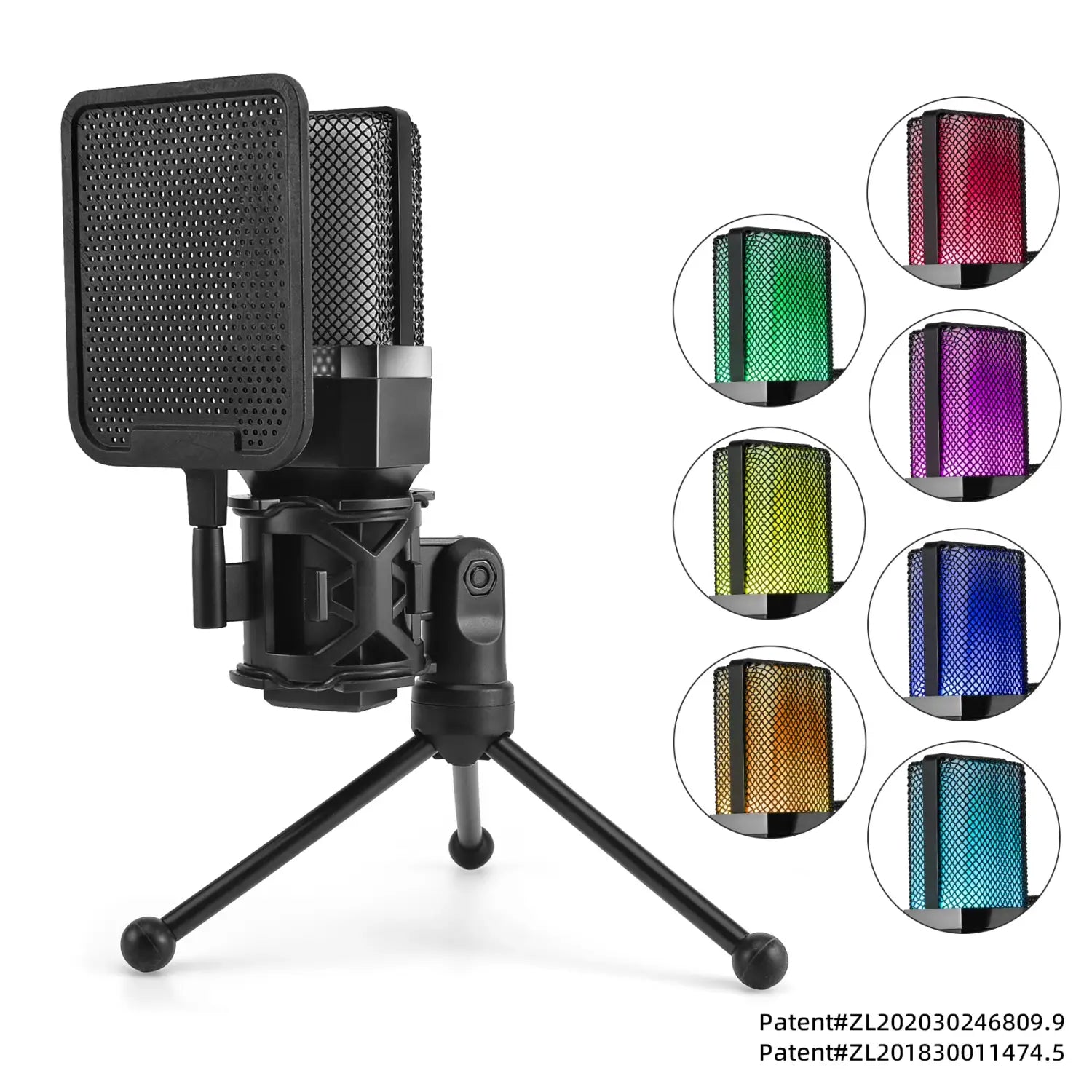 Gaming Computer Professional Condenser Microphone Mic PC Laptop USB Wired Live Streaming Podcast Studio Mike Kit Gamer Karaoke