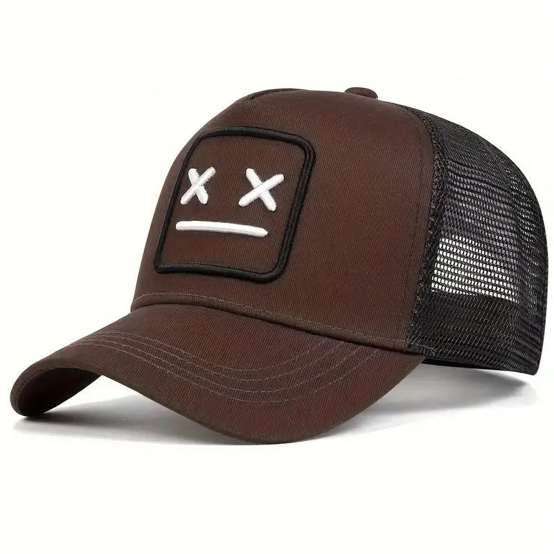 Fashion Robot Embroidered Baseball Hat for Men and Women Hip Hop Spring and Autumn Outdoor Adjustable Casual Hat Sunscreen Hat