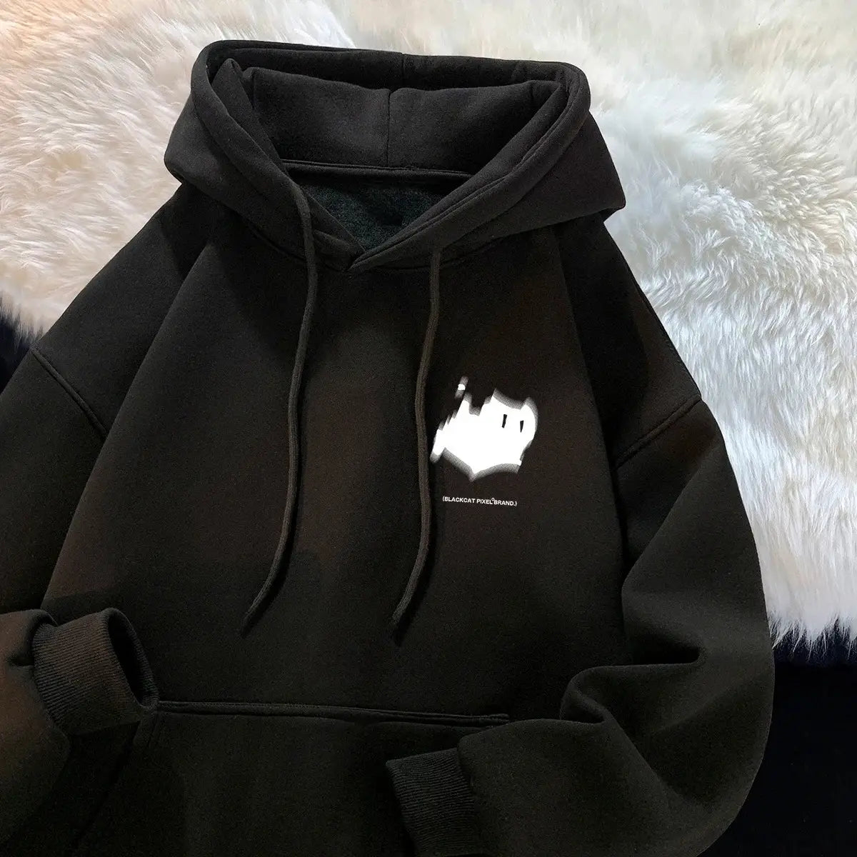 Hoodie Women’s Trendy Brand Versatile Hong Kong Style High Street American Printed Top Autumn and Winter Coat