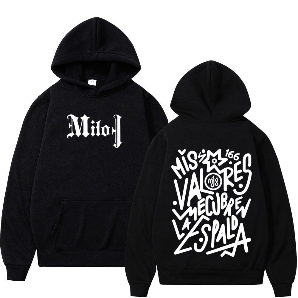 Rapper Milo J Fashion Graphic Hoodie Men Women Vintage Pullover Loose Casual Thick Oversized Gothic Punk Hooded Sweatshirts Top