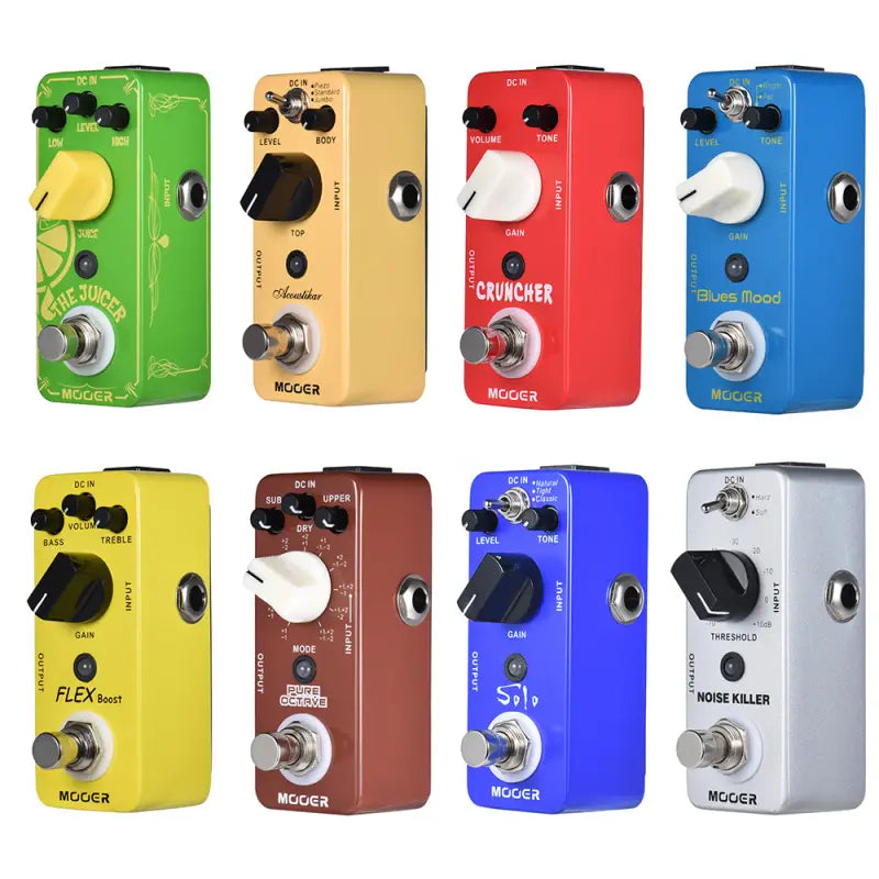 MOOER PURE OCTAVE Mini Octave Guitar Effect Pedal 11 Octave Modes True Bypass Full Metal Shell