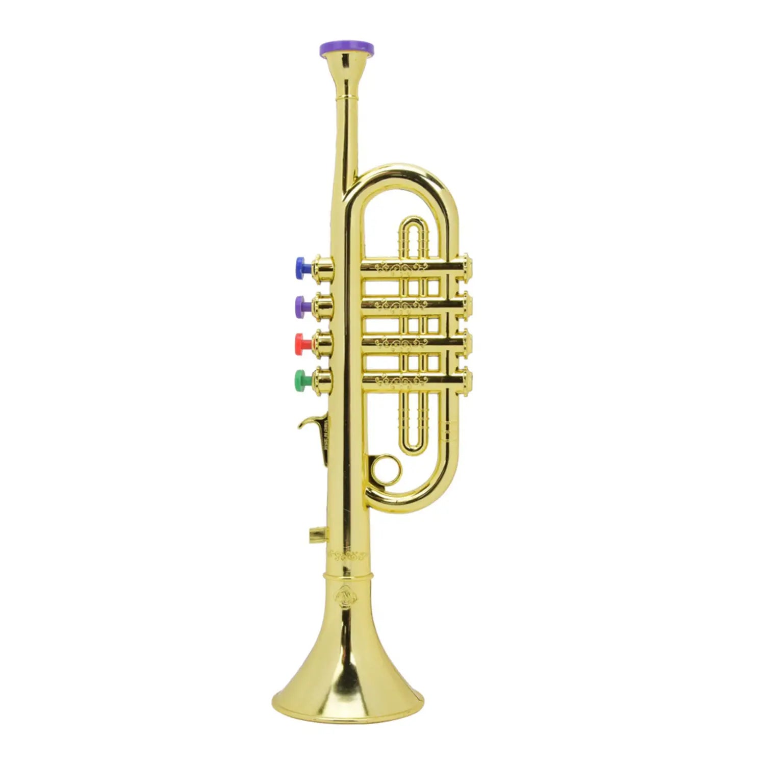 Preschool Music Kid Trumpet Golden Coated Plastic Children Preschool Music Gift Wind Instrument