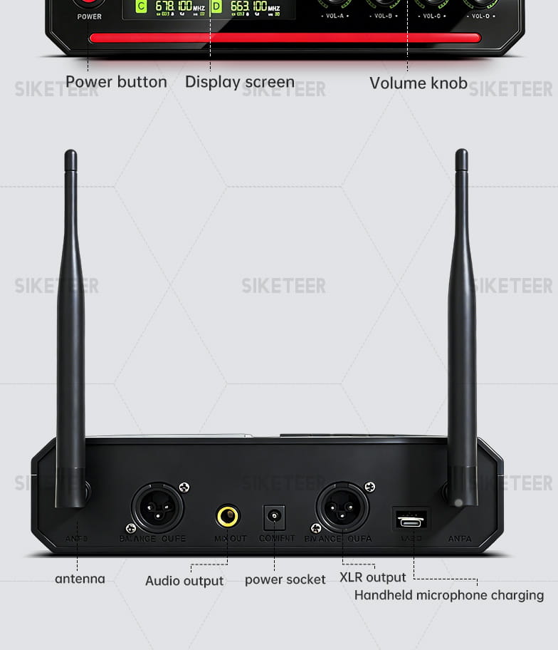 Professional wireless microphones handheld headset and lavalier microphones suitable for home karaoke church and wedding u