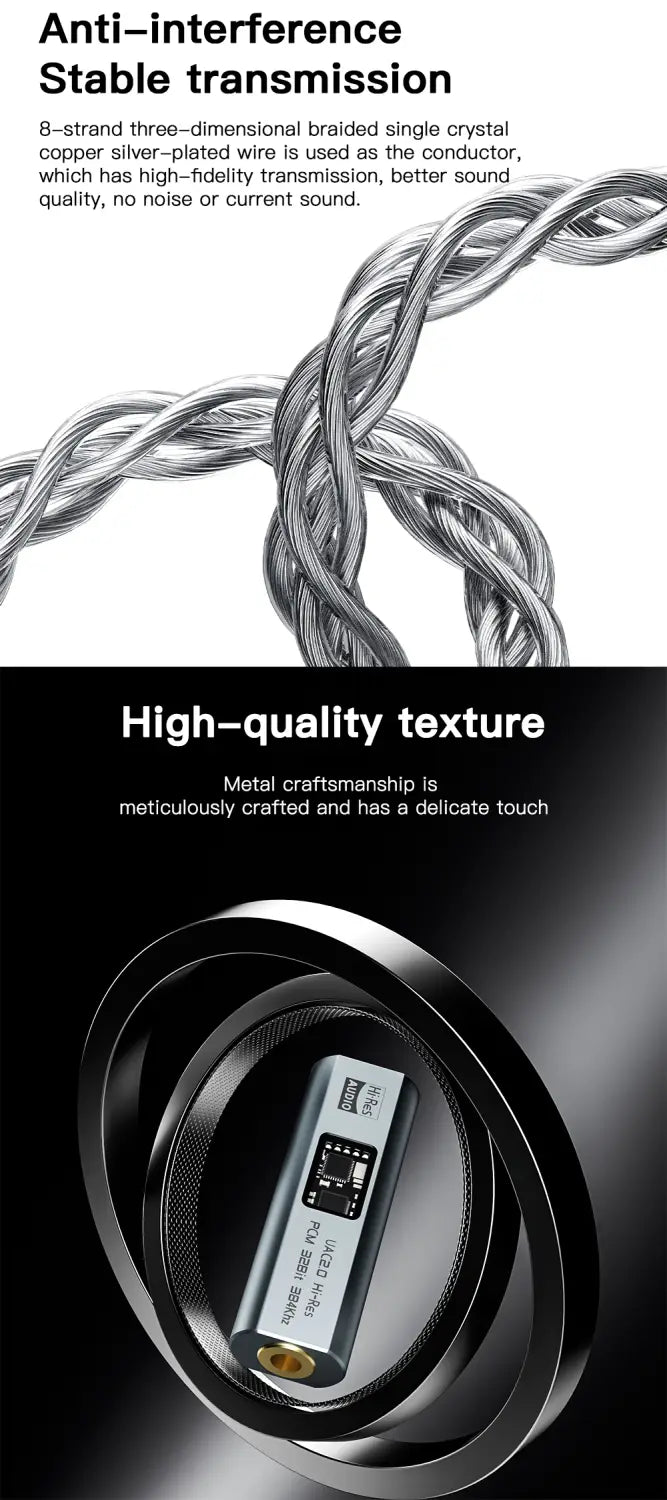 KEYSION USB C Type-C to 3.5mm DAC CX31993 MAX97220 Dual Chip Digital Audio Amplifier UAC2.0 HiFi Audio Adapter AMP 32bit 384KHz