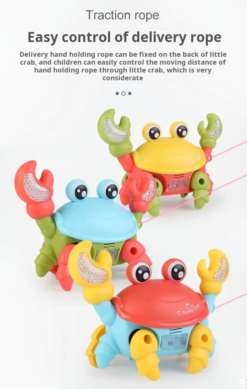 Crawling Crab Toy,Walking Moving Toys for Kids,Children’s Electric Little Crab Toy with Sound and Light Interactive Music Gifts