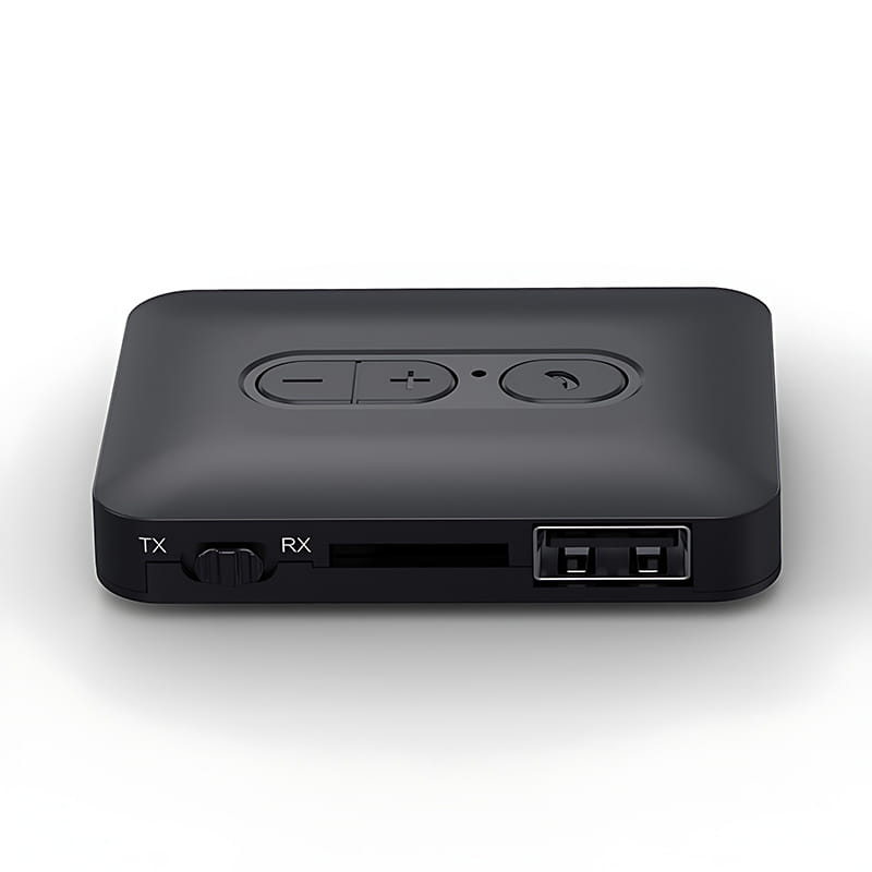 Bluetooth 5.4 Audio Receiver Transmitter USB U-Disk TF Card Play 3.5MM AUX Stereo Music Wireless Adapter With Mic For Car TV PC