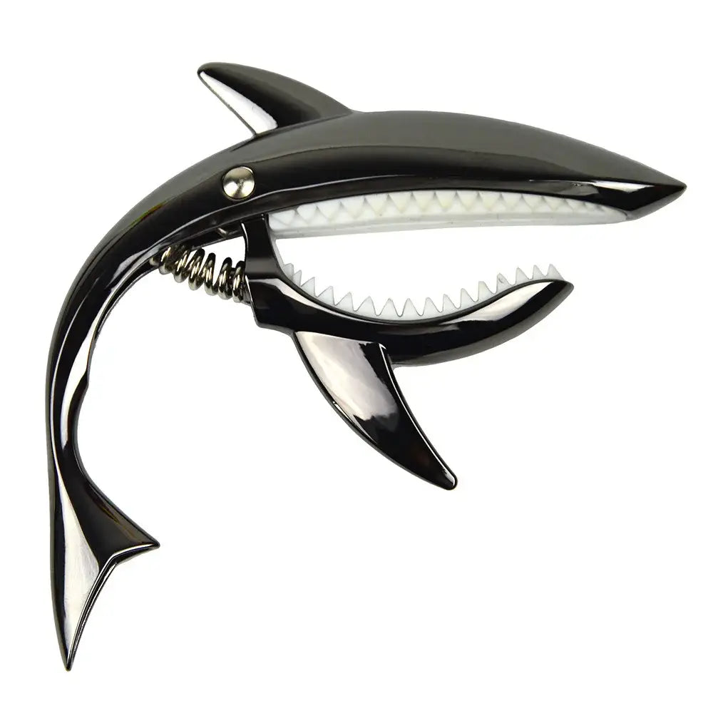 High Quality Zinc Alloy Metal Shark Guitar Capo Acoustic Electric Guitar Capo Quick Change Clip Bass Bridge Guitar Accessories