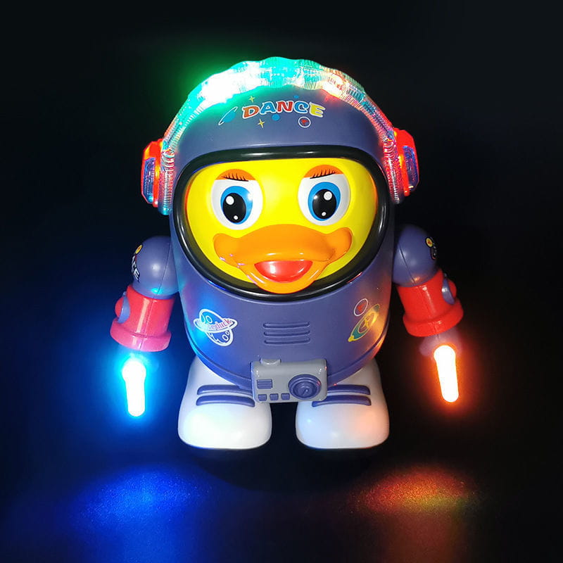 Cartoon Space Duck Dancing Astronaut Electric Dancing Colorful Flashing And Sound Musical Interactive Educational Toys Kids Gift