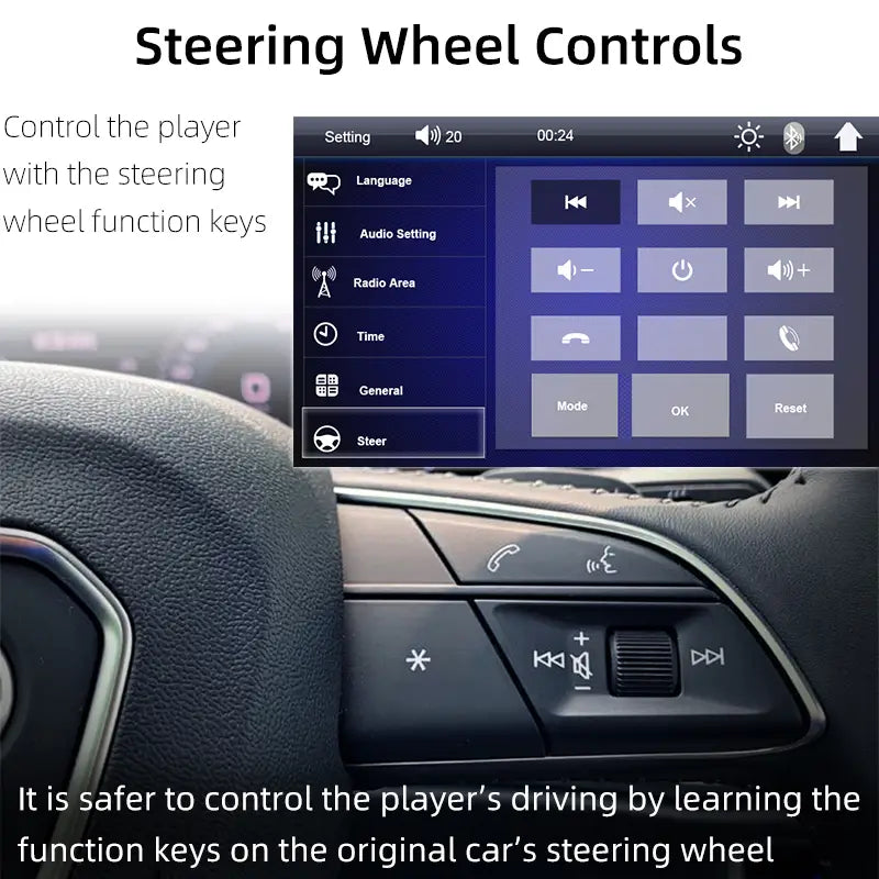 7“ Car Radio 1 Din MP5 Multimedia Player HD Touch Screen Universal Autoradio ISO Power Aux Input USB BT Mirror Link