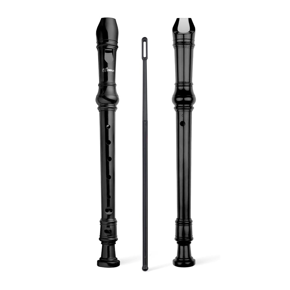 SWAN 8-hole treble Recorder A classroom instrument for beginners with cleaning rod A favorite gift（German fingering）