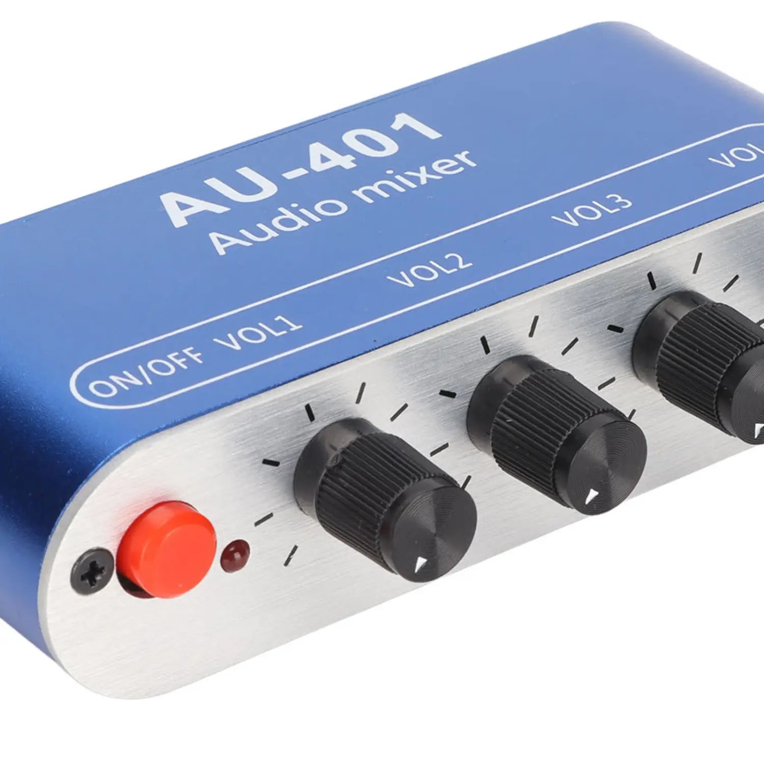 Mini Stereo Mixer 4 in 1 Out Volume Adjustment 3.5mm Sound Selector Amplifier DC 5V-12V For PC Laptop Headphone