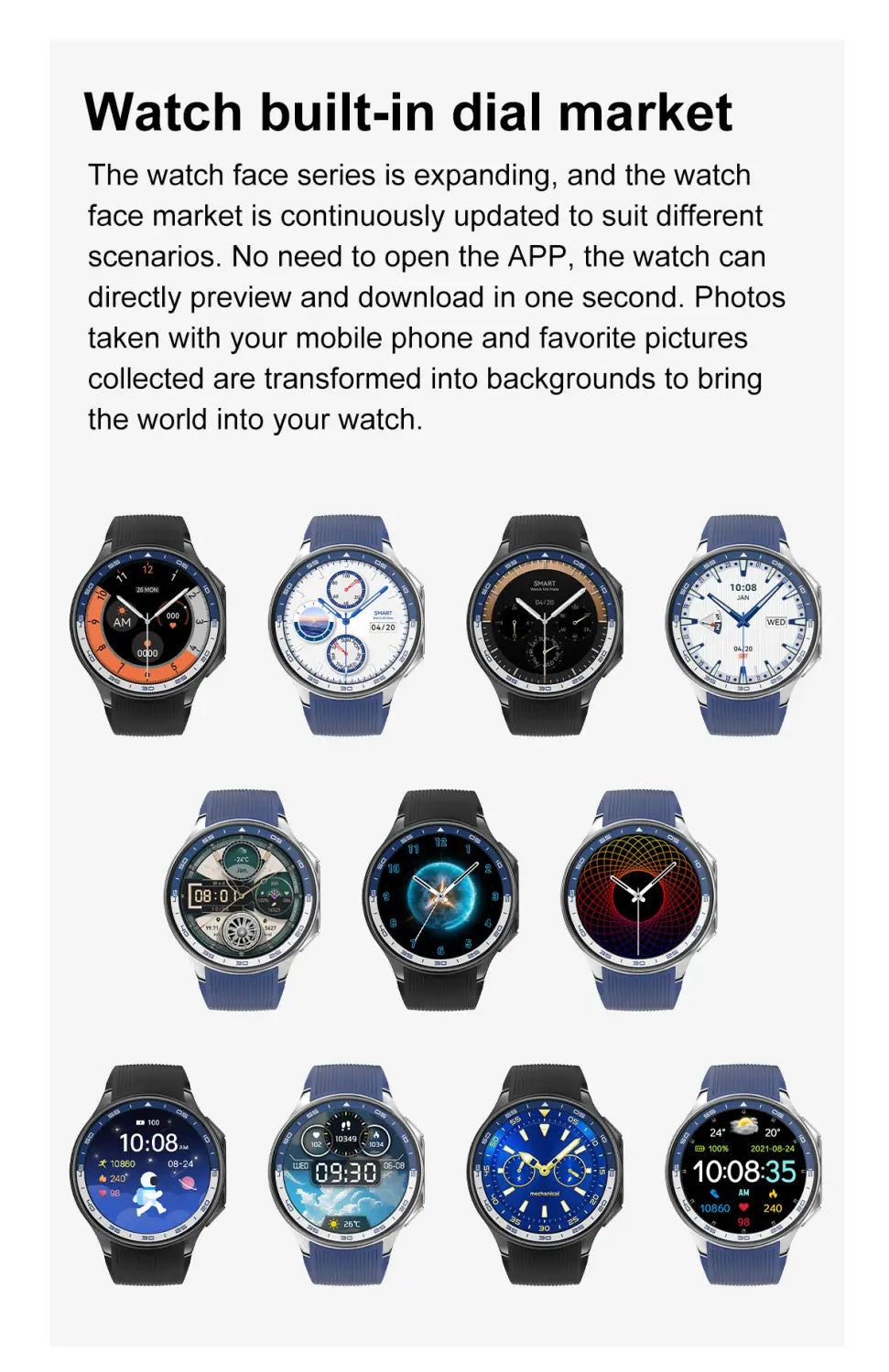 2024 New For OPPO Watch X Smart Watch 4G Memory Music Video Bluetooth Call IP68 Waterproof AMOLED Smartwatch For TWS Earphones
