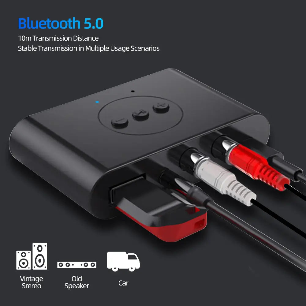 Bluetooth 5.6 Audio Receiver 3.5mm AUX RCA USB U-Disk Stereo Music Wireless Audio Adapter For PC TV Car Kit Speaker Amplifier