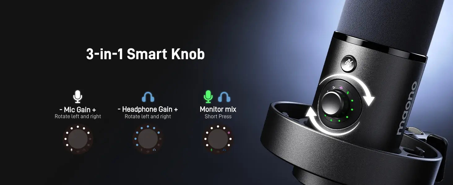 Maono PD300X Dynamic Microphone XLR USB Podcast Recording Mic 192kHz24bit For Content Creation Home Audio Studio Noise Reduction