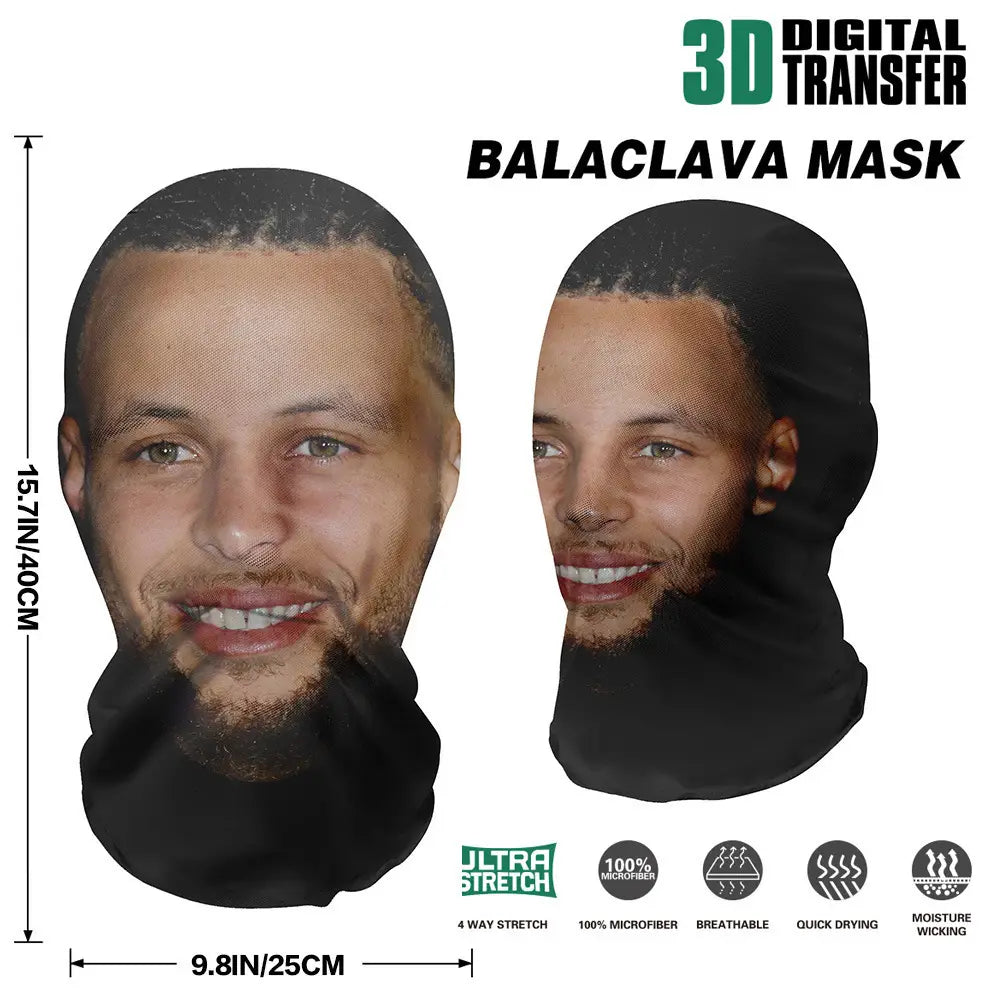 3D Printed Puff Daddy Mask Elastic Mesh Full Face Mask for Men Women Cosplay Headwear HipHop Fashion Balaclava Hood Hat Headgear