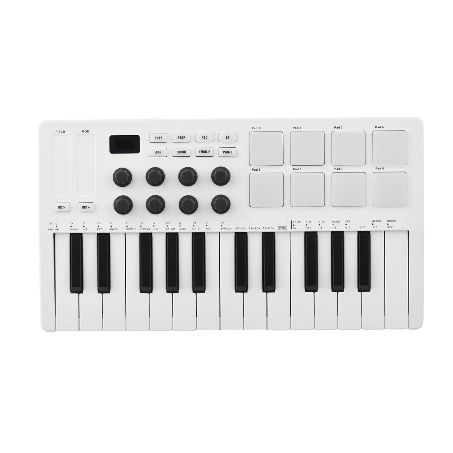 【HOT】M-VAVE 25-Key MIDI Control Keyboard Mini USB Keyboard MIDI Controller with 25 Velocity Sensitive Keys 8 RGB Backlit Pads