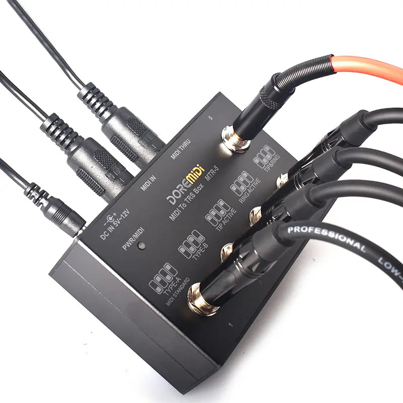 MIDI THRU To TRS Box Is Convert MIDI Five-pin DIN Interface Into TRS Interface Convert One MIDI Input Into Five TRS Outputs