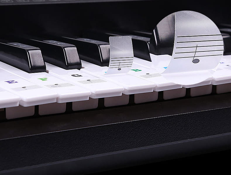Transparent Piano Keyboard Stickers 49/54/61/88 Key Detachable Music Decal Notes Electronic Piano Piano Spectrum Sticker Symbol
