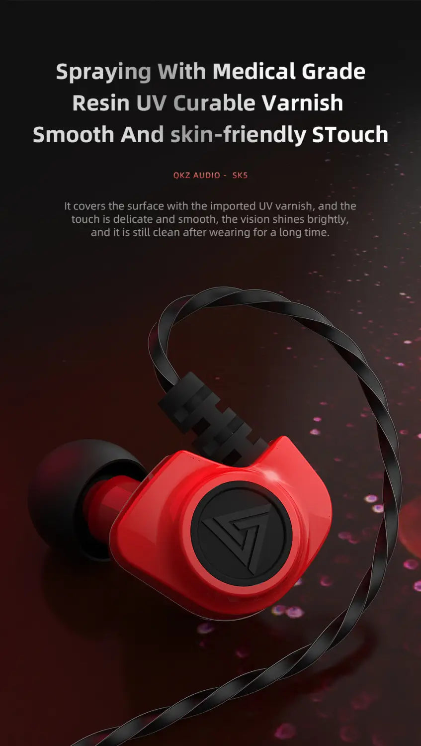 Original QKZ SK5 Wired Earphones In-ear 3.5mm AUX With MIC Noise Reduction HD Call HIFI For Game Music Sports Fashion Design