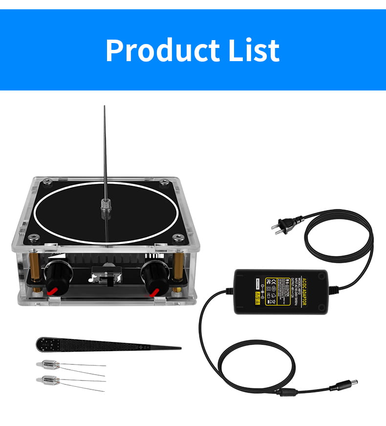 Music Tesla Coil Bluetooth/AUX Dual Mode Music Box Artificial Lightning Touchable Audio Input Bluetooth Science Experiments