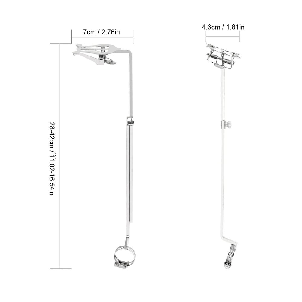 Silver Flute Music Clip Stable Stand Cup Holder Expander Wind Instrument Sheet Music Clip Sheet Music Folder Flute Lyre